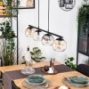 Koyoto Lampadario a sospensione, Lampada a sfera, Lampada a sospensione Ambrato, Chiaro, Grigio fumo, 4-Luci