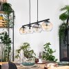 Koyoto Lampadario a sospensione, Lampada a sfera, Lampada a sospensione Ambrato, Chiaro, Grigio fumo, 4-Luci