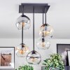 Koyoto Plafoniera, Lampada a sfera Ambrato, Chiaro, Grigio fumo, 5-Luci