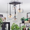 Koyoto Plafoniera, Lampada a sfera Ambrato, Chiaro, Grigio fumo, 5-Luci