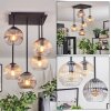 Koyoto Plafoniera, Lampada a sfera Ambrato, Chiaro, Grigio fumo, 5-Luci