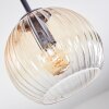 Koyoto Plafoniera, Lampada a sfera Ambrato, Chiaro, Grigio fumo, 5-Luci