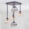 Koyoto Plafoniera, Lampada a sfera Ambrato, Chiaro, Grigio fumo, 5-Luci