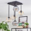 Koyoto Plafoniera, Lampada a sfera Ambrato, Chiaro, Grigio fumo, 5-Luci