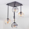 Koyoto Plafoniera, Lampada a sfera Ambrato, Chiaro, Grigio fumo, 5-Luci