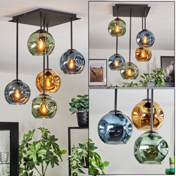 Ripoll Plafoniera, Lampada a sfera Blu, Oro, Verde, 5-Luci Ripoll Plafoniera, Lampada a sfera Blu, Oro, Verde, 5-Luci