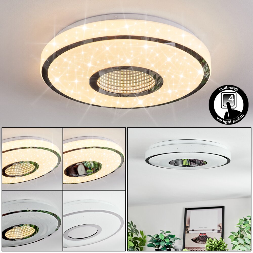 Loron Plafoniera, Panel LED Argento, Bianco, 1-Luce main product photo