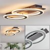 Lidor Plafoniera LED Nero, Argento, 1-Luce
