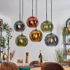 Koyoto Lampadario a sospensione, Lampada a sfera, Lampada a sospensione Blu, Oro, Verde, Ramato, 6-Luci