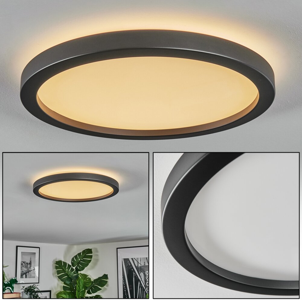 Xarel Plafoniera, Panel LED Nero, 1-Luce main product photo