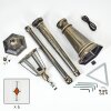 Hongkong Lampione multibraccia, Illuminazione viale Marrone, Oro, 1-Luce
