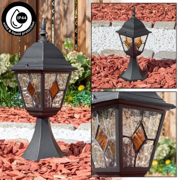 Naofe Lampada con piedistallo, Illuminazione viale Nero, 1-Luce