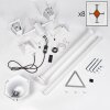 Naofe Lampione multibraccia, Illuminazione viale Bianco, 2-Luci