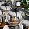 Koyoto Lampadario a sospensione, Lampada a sfera, Lampada a sospensione Chiaro, Grigio fumo, 4-Luci