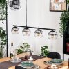 Koyoto Lampadario a sospensione, Lampada a sfera, Lampada a sospensione Chiaro, Grigio fumo, 4-Luci