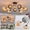 Ripoll Plafoniera, Lampada a sfera Ambrato, Chiaro, Grigio fumo, 10-Luci