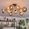 Ripoll Plafoniera, Lampada a sfera Ambrato, Grigio fumo, 10-Luci