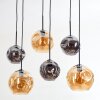 Ripoll Lampadario a sospensione, Lampada a sfera, Lampada a sospensione Ambrato, Grigio fumo, 6-Luci