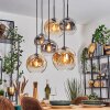 Ripoll Lampadario a sospensione, Lampada a sfera, Lampada a sospensione Ambrato, Chiaro, Grigio fumo, 6-Luci
