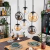 Gastor Lampadario a sospensione, Lampada a sfera, Lampada a sospensione Ambrato, Chiaro, Grigio fumo, 6-Luci