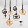 Gastor Lampadario a sospensione, Lampada a sfera, Lampada a sospensione Ambrato, Chiaro, Grigio fumo, 8-Luci