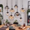 Gastor Lampadario a sospensione, Lampada a sfera, Lampada a sospensione Ambrato, Chiaro, Grigio fumo, 8-Luci