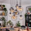 Gastor Lampadario a sospensione, Lampada a sfera, Lampada a sospensione Ambrato, Chiaro, Grigio fumo, 8-Luci