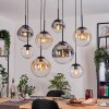 Gastor Lampadario a sospensione, Lampada a sfera, Lampada a sospensione Ambrato, Chiaro, Grigio fumo, 8-Luci