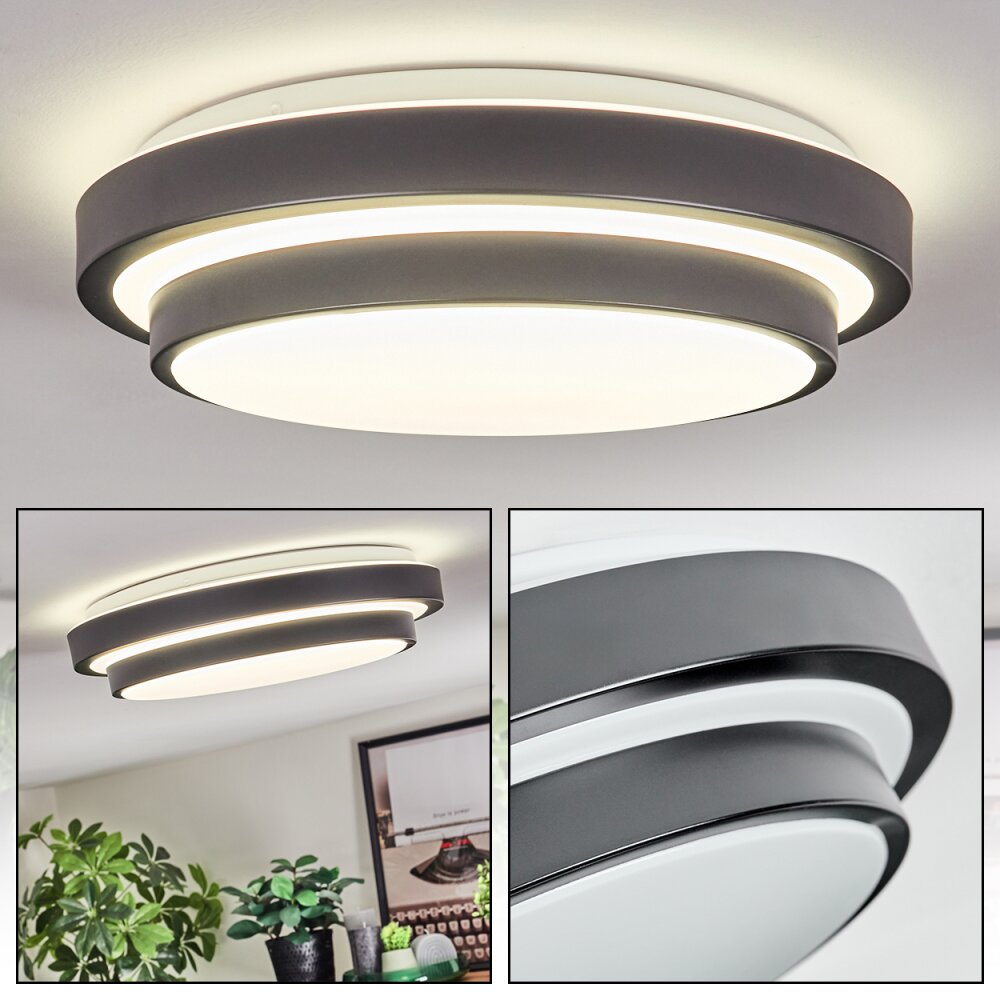 Orvan Plafoniera, Panel LED Nero, Bianco, 1-Luce main product photo