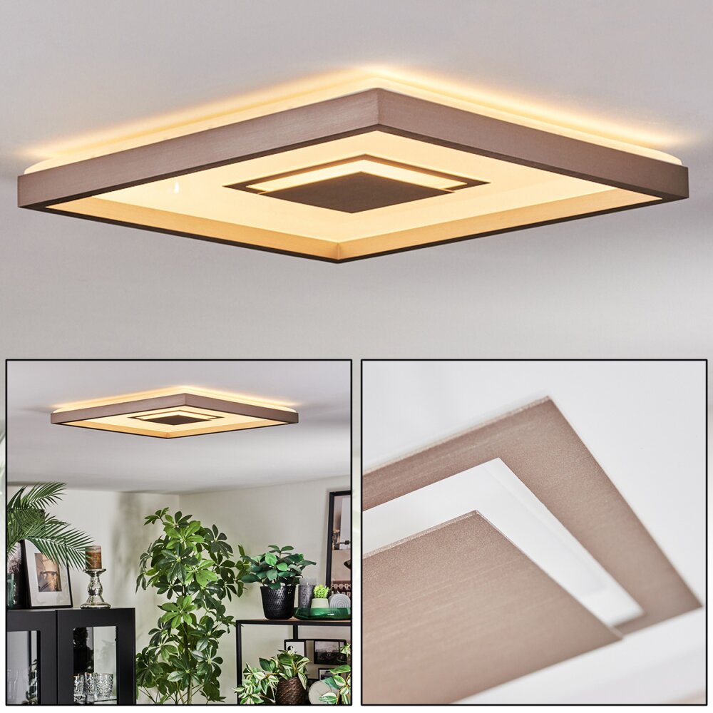 Ilion Plafoniera, Panel LED Nichel opaco, Bianco, 1-Luce main product photo