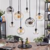 Koyoto Lampadario a sospensione, Lampada a sfera, Lampada a sospensione Ambrato, Chiaro, Grigio fumo, 8-Luci