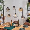 Koyoto Lampadario a sospensione, Lampada a sfera, Lampada a sospensione Ambrato, Chiaro, Grigio fumo, 6-Luci