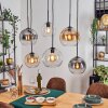 Koyoto Lampadario a sospensione, Lampada a sfera, Lampada a sospensione Ambrato, Chiaro, Grigio fumo, 6-Luci