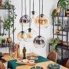 Koyoto Lampadario a sospensione, Lampada a sfera, Lampada a sospensione Ambrato, Chiaro, Grigio fumo, 6-Luci