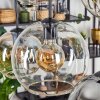 Koyoto Lampadario a sospensione, Lampada a sfera, Lampada a sospensione Ambrato, Chiaro, Grigio fumo, 6-Luci