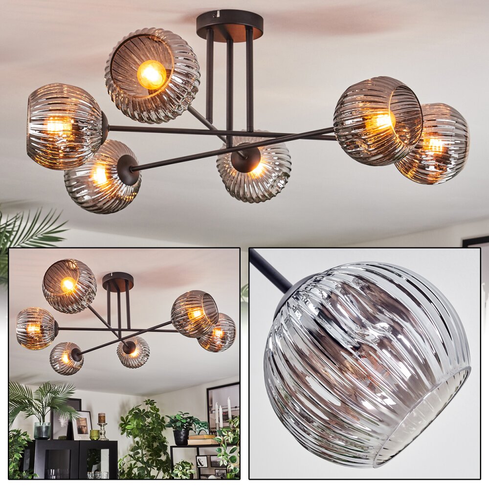 Ripoll Plafoniera, Lampada a sfera Grigio fumo, 6-Luci main product photo