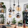 Gastor Lampadario a sospensione, Lampada a sfera, Lampada a sospensione Ambrato, Cromo, Chiaro, Grigio fumo, 6-Luci