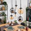 Gastor Lampadario a sospensione, Lampada a sfera, Lampada a sospensione Ambrato, Cromo, Chiaro, Grigio fumo, 6-Luci