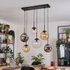 Gastor Lampadario a sospensione, Lampada a sfera, Lampada a sospensione Ambrato, Cromo, Chiaro, Grigio fumo, 6-Luci
