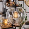 Gastor Lampadario a sospensione, Lampada a sfera, Lampada a sospensione Ambrato, Cromo, Chiaro, Grigio fumo, 6-Luci