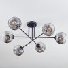 Ripoll Plafoniera, Lampada a sfera Cromo, Chiaro, Grigio fumo, 6-Luci