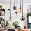 Gastor Lampadario a sospensione, Lampada a sfera, Lampada a sospensione Ambrato, Cromo, Chiaro, Grigio fumo, 6-Luci