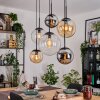 Gastor Lampadario a sospensione, Lampada a sfera, Lampada a sospensione Ambrato, Cromo, Chiaro, Grigio fumo, 6-Luci