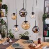 Gastor Lampadario a sospensione, Lampada a sfera, Lampada a sospensione Ambrato, Cromo, Chiaro, Grigio fumo, 6-Luci