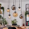 Gastor Lampadario a sospensione, Lampada a sfera, Lampada a sospensione Ambrato, Cromo, Chiaro, Grigio fumo, 6-Luci