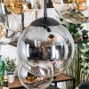 Gastor Lampadario a sospensione, Lampada a sfera, Lampada a sospensione Ambrato, Chiaro, Grigio fumo, 8-Luci
