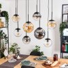 Gastor Lampadario a sospensione, Lampada a sfera, Lampada a sospensione Ambrato, Chiaro, Grigio fumo, 8-Luci