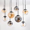 Gastor Lampadario a sospensione, Lampada a sfera, Lampada a sospensione Ambrato, Chiaro, Grigio fumo, 8-Luci