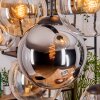 Gastor Lampadario a sospensione, Lampada a sfera, Lampada a sospensione Ambrato, Cromo, Chiaro, Grigio fumo, 8-Luci