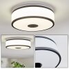Elran Plafoniera LED Nero, Bianco, 1-Luce